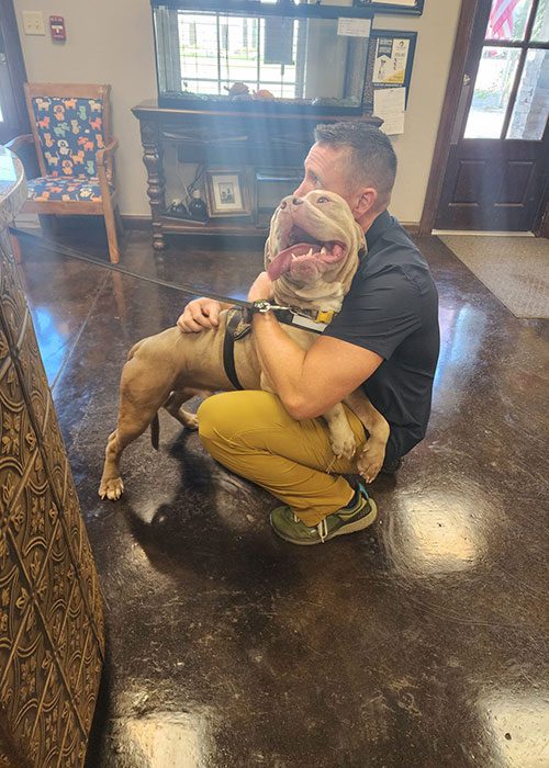 Dr Emmert Holding Pit Bull Dr Emmert Holding Pit Bull